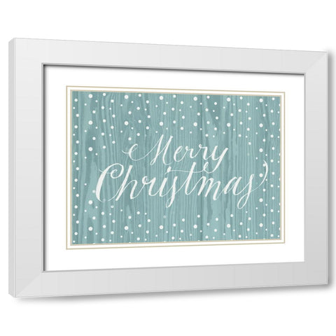 Snowfall Collection 1 White Modern Wood Framed Art Print with Double Matting by Lula Bijoux And Company