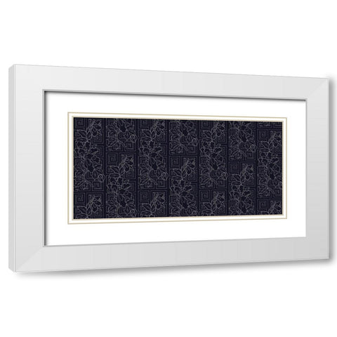 Kimono Quilt Network White Modern Wood Framed Art Print with Double Matting by Allen, Candace