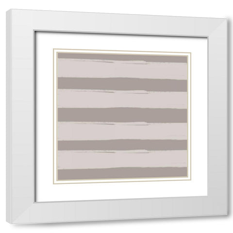 Taupe Inspire LulaB White Modern Wood Framed Art Print with Double Matting by Allen, Candace