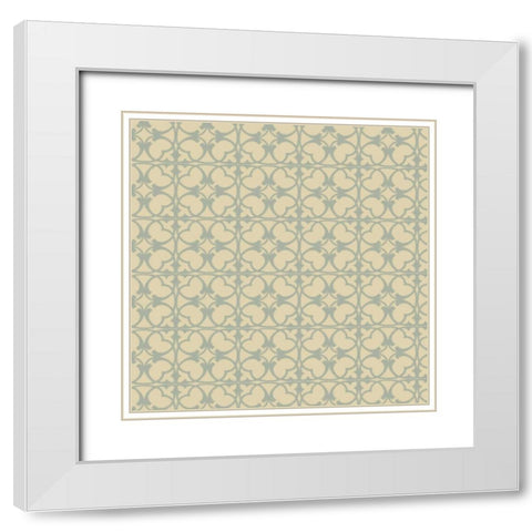 Africa Lattice I White Modern Wood Framed Art Print with Double Matting by Allen, Candace