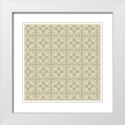 Africa Lattice I White Modern Wood Framed Art Print with Double Matting by Allen, Candace