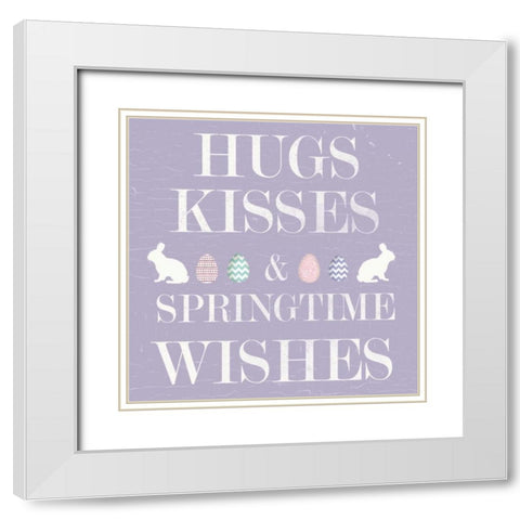 Easter Wishes White Modern Wood Framed Art Print with Double Matting by Allen, Candace