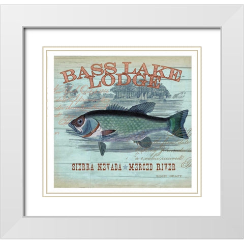 Bass Lake White Modern Wood Framed Art Print with Double Matting by Allen, Candace