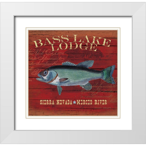 Bass Lake White Modern Wood Framed Art Print with Double Matting by Allen, Candace