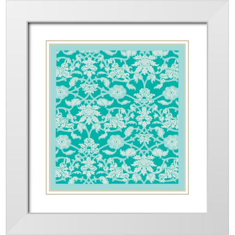 Chinois Pattern White Modern Wood Framed Art Print with Double Matting by Allen, Candace