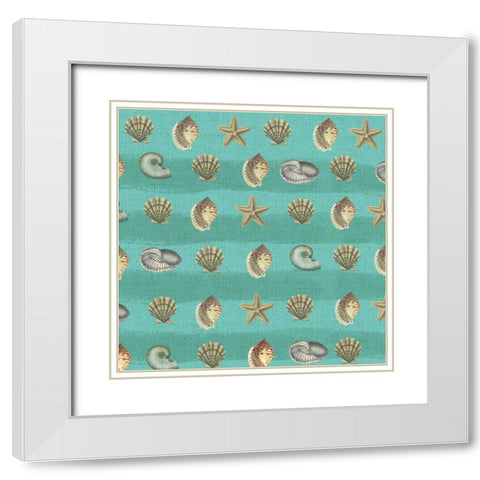 New Beachcomber 2 White Modern Wood Framed Art Print with Double Matting by Lula Bijoux and Company