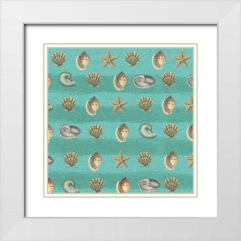 New Beachcomber 2 White Modern Wood Framed Art Print with Double Matting by Lula Bijoux and Company