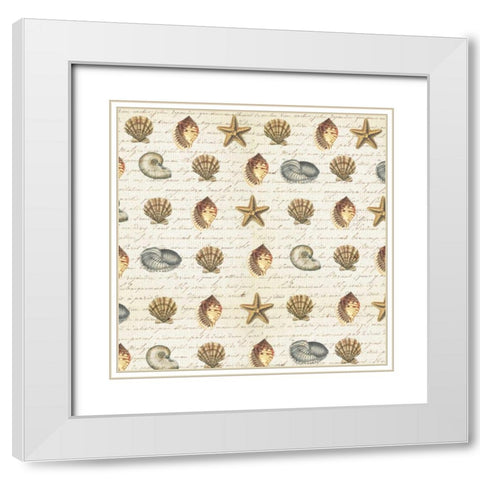 New Beachcomber 3 White Modern Wood Framed Art Print with Double Matting by Lula Bijoux and Company