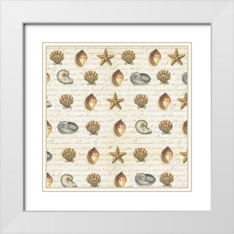New Beachcomber 3 White Modern Wood Framed Art Print with Double Matting by Lula Bijoux and Company