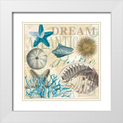 Dream Shells R1 White Modern Wood Framed Art Print with Double Matting by Allen, Candace