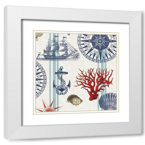 Nautical Main White Modern Wood Framed Art Print with Double Matting by Allen, Candace