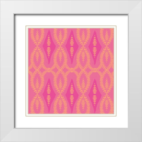 Bright Boho Fern 1 White Modern Wood Framed Art Print with Double Matting by Allen, Candace