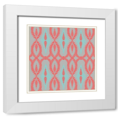 Bright Boho Fern 2 White Modern Wood Framed Art Print with Double Matting by Allen, Candace