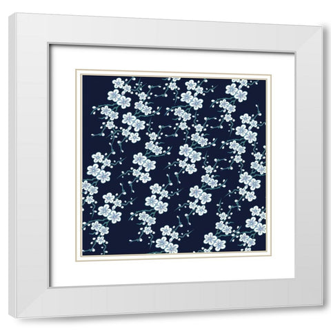 Kimono Quilt Asia 2 White Modern Wood Framed Art Print with Double Matting by Allen, Candace