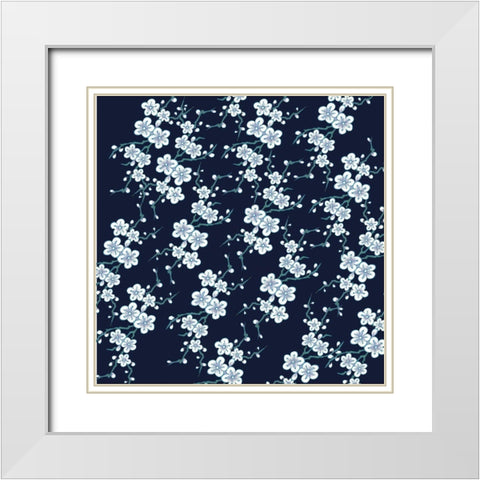 Kimono Quilt Asia 2 White Modern Wood Framed Art Print with Double Matting by Allen, Candace