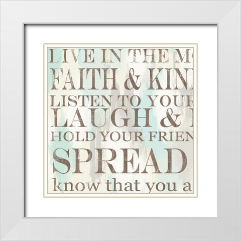 Live Inspire 1 White Modern Wood Framed Art Print with Double Matting by Allen, Candace
