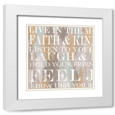 Live Inspire 3 White Modern Wood Framed Art Print with Double Matting by Allen, Candace