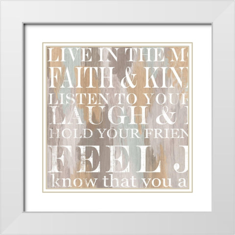 Live Inspire 3 White Modern Wood Framed Art Print with Double Matting by Allen, Candace