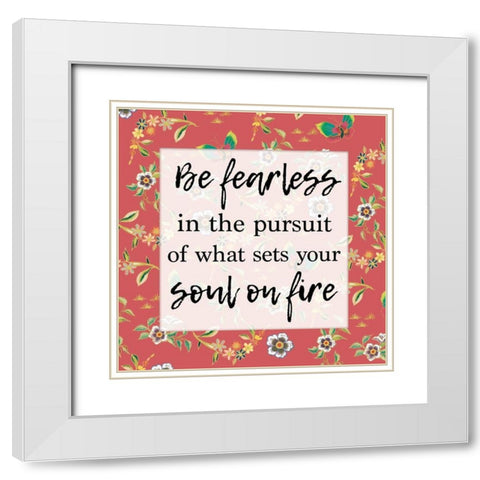 Soul Fire 4 White Modern Wood Framed Art Print with Double Matting by Lula Bijoux and Company