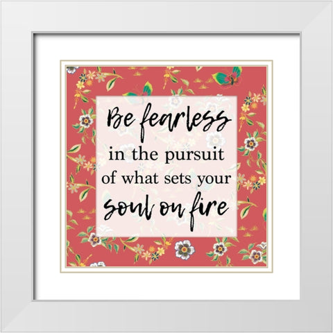 Soul Fire 4 White Modern Wood Framed Art Print with Double Matting by Lula Bijoux and Company