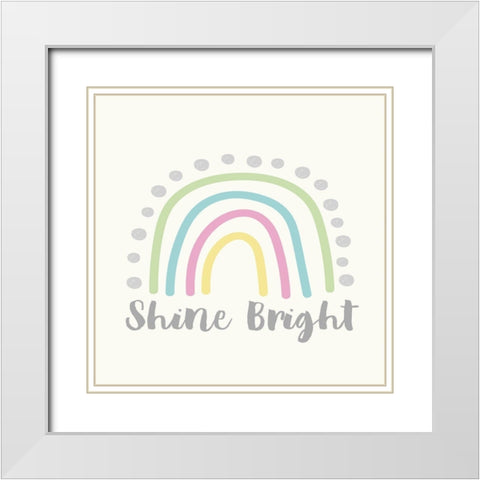 Rainbow 1 White Modern Wood Framed Art Print with Double Matting by Lula Bijoux and Company