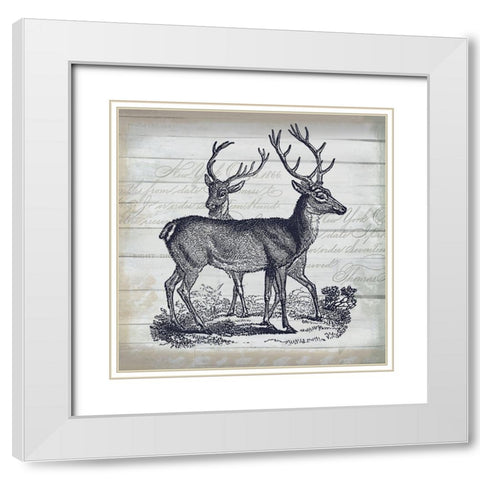 Wandering White Modern Wood Framed Art Print with Double Matting by Lula Bijoux and Company