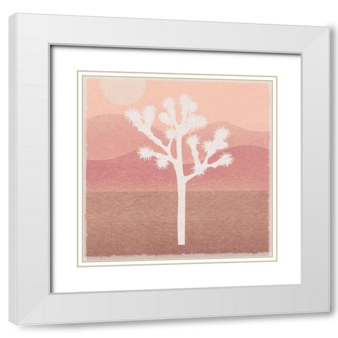 Joshua Tree White Modern Wood Framed Art Print with Double Matting by Lula Bijoux And Company