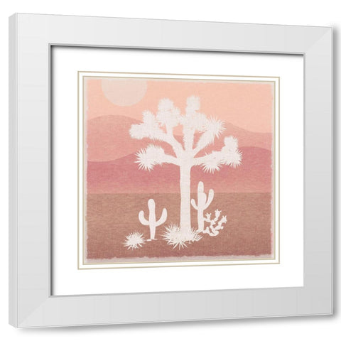 Joshua Tree 2 White Modern Wood Framed Art Print with Double Matting by Lula Bijoux And Company