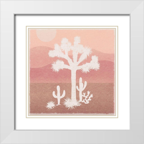 Joshua Tree 2 White Modern Wood Framed Art Print with Double Matting by Lula Bijoux And Company
