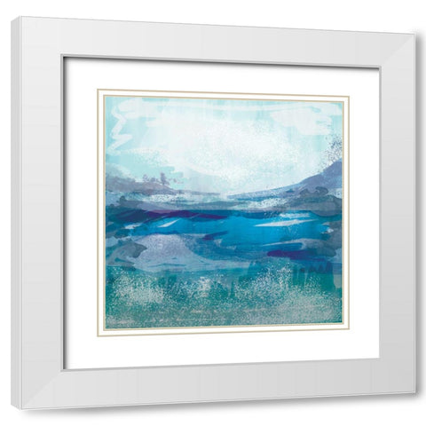 Coastal 2 White Modern Wood Framed Art Print with Double Matting by Lula Bijoux and Company