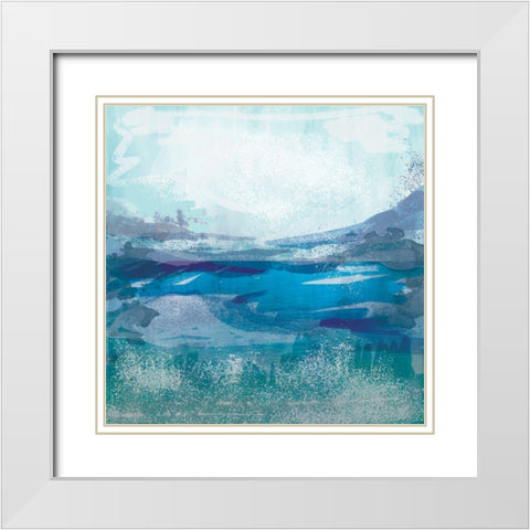Coastal 2 White Modern Wood Framed Art Print with Double Matting by Lula Bijoux and Company