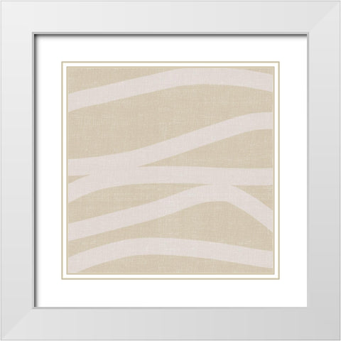 Geometrics White Modern Wood Framed Art Print with Double Matting by Lula Bijoux and Company