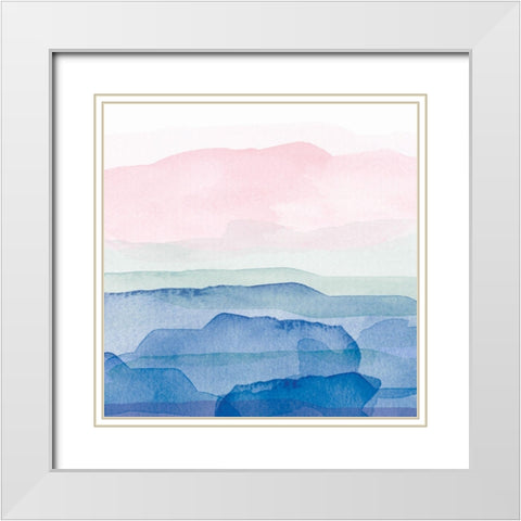 Club Med Watercolors 2 White Modern Wood Framed Art Print with Double Matting by Lula Bijoux And Company