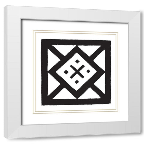 BW Minimalist 4 White Modern Wood Framed Art Print with Double Matting by Lula Bijoux And Company