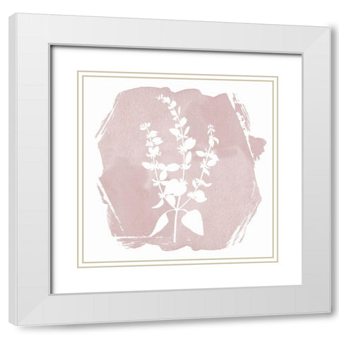 Sweet Sophisticate Floral 1 White Modern Wood Framed Art Print with Double Matting by Lula Bijoux And Company
