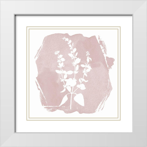Sweet Sophisticate Floral 1 White Modern Wood Framed Art Print with Double Matting by Lula Bijoux And Company