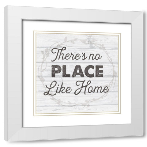 Like Home White Modern Wood Framed Art Print with Double Matting by Lula Bijoux And Company