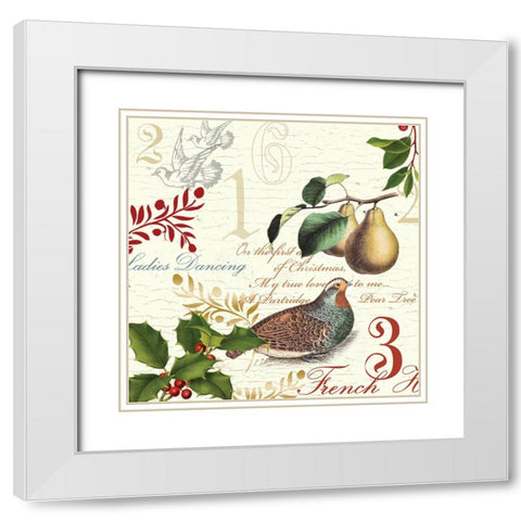 12 Days White Modern Wood Framed Art Print with Double Matting by Lula Bijoux And Company