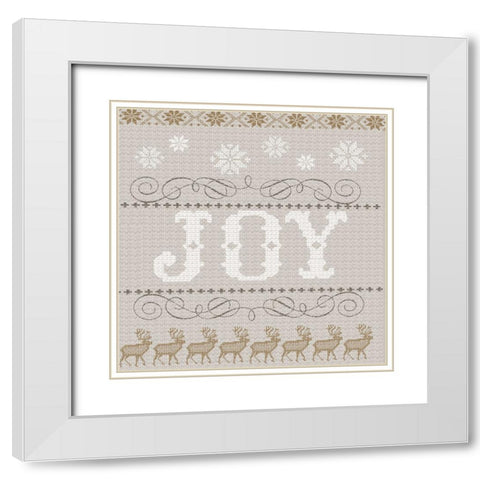 Winter Knits 1 White Modern Wood Framed Art Print with Double Matting by Lula Bijoux And Company