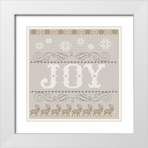 Winter Knits 1 White Modern Wood Framed Art Print with Double Matting by Lula Bijoux And Company