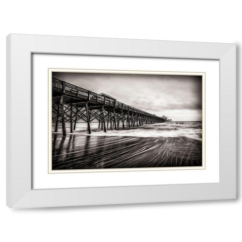 Rushing Tide White Modern Wood Framed Art Print with Double Matting by Taylor, Glenn