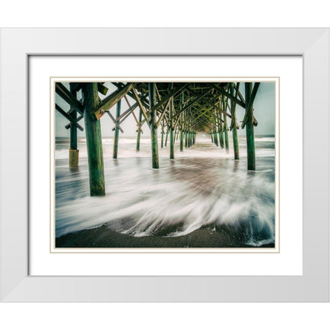 The Rushing Tide 2 White Modern Wood Framed Art Print with Double Matting by Taylor, Glenn