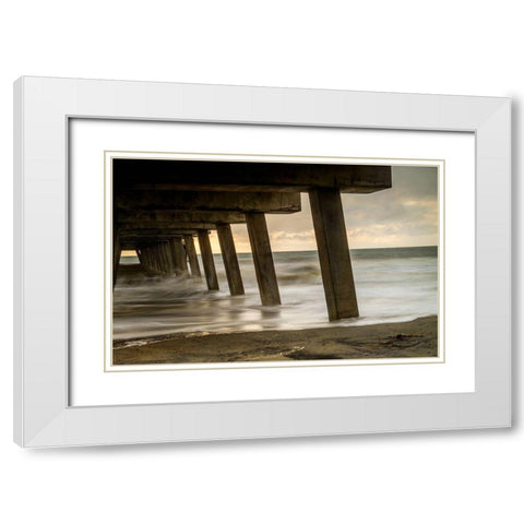Nice View White Modern Wood Framed Art Print with Double Matting by Taylor, Glenn