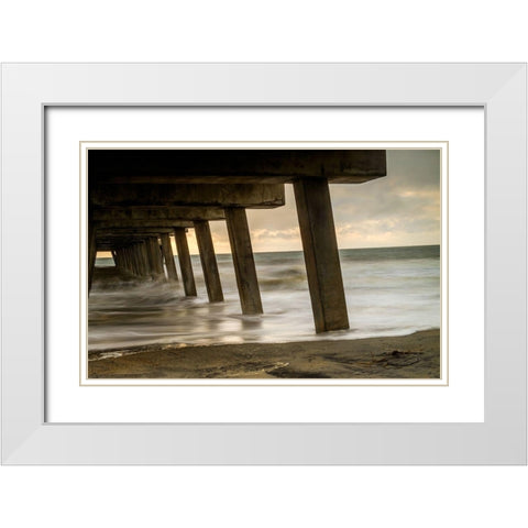 Nice View White Modern Wood Framed Art Print with Double Matting by Taylor, Glenn