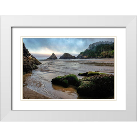 Secret Escape White Modern Wood Framed Art Print with Double Matting by Taylor, Glenn