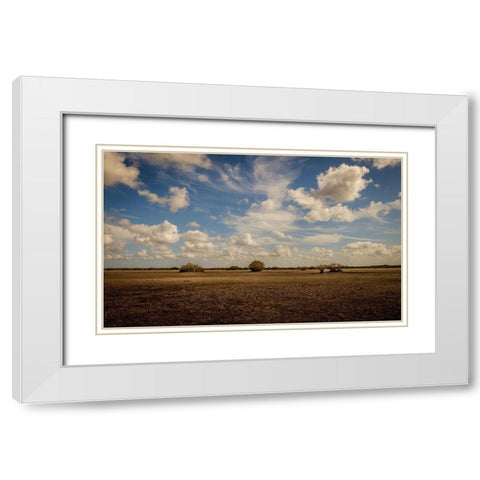 Lonely Earth White Modern Wood Framed Art Print with Double Matting by Taylor, Glenn