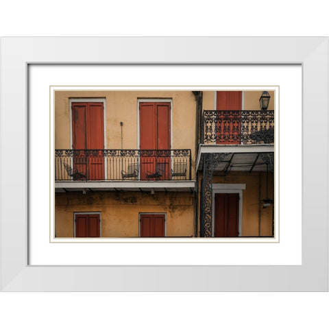 Red Entrance White Modern Wood Framed Art Print with Double Matting by Taylor, Glenn