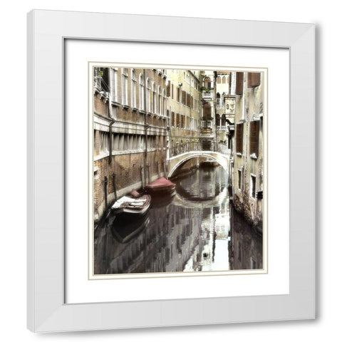 VeniceIII White Modern Wood Framed Art Print with Double Matting by Poinski, Dianne