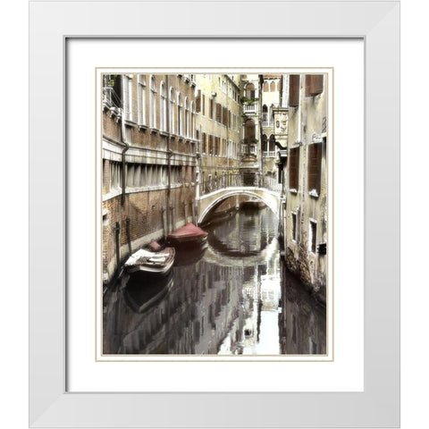 VeniceIII White Modern Wood Framed Art Print with Double Matting by Poinski, Dianne