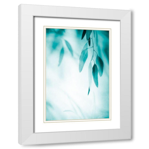 Emerald Variation 1 White Modern Wood Framed Art Print with Double Matting by Poinski, Dianne